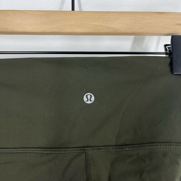 Lululemon Leggings Size 4 Dark Olive Wunder Under Crop High Rise Luxtreme 21" - Picture 6 of 7